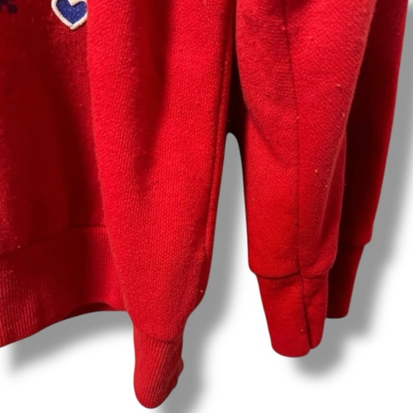 Vintage 80s Act III Red Collared Sweatshirt Size Large Americana Country Cottage - Picture 11 of 16